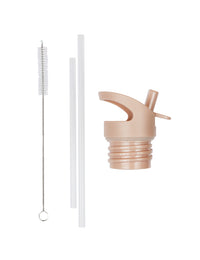 Dop, rietje & borstel set: Regenbogen