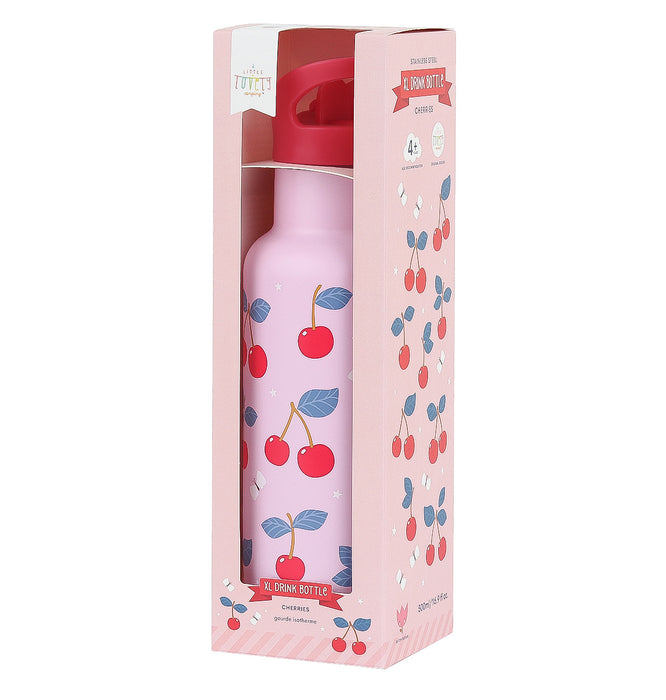 XL RVS drinkfles: Kersen