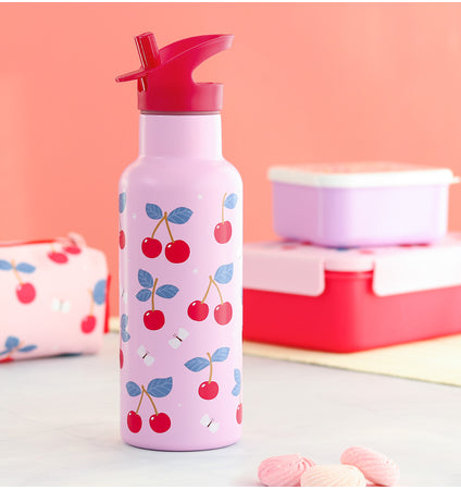 XL RVS drinkfles: Kersen