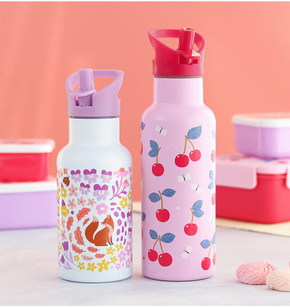 XL RVS drinkfles: Kersen