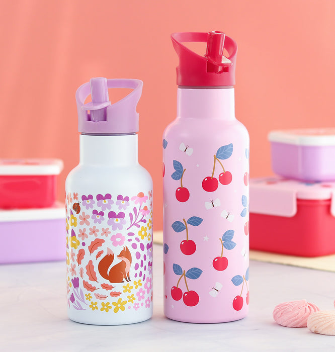 XL RVS drinkfles: Kersen