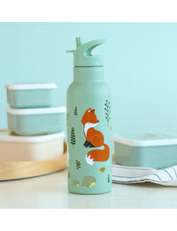 XL RVS drinkfles: Bosvriendjes