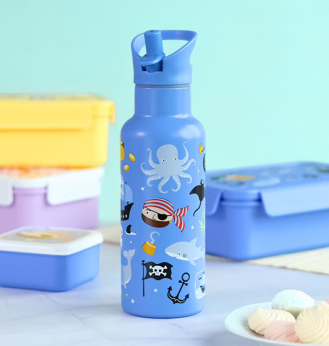 XL RVS drinkfles: Piraten