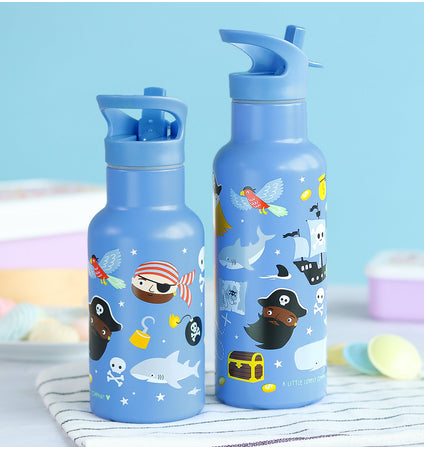 XL RVS drinkfles: Piraten