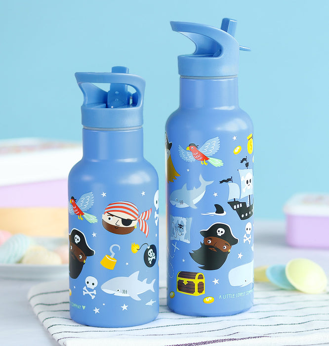 XL RVS drinkfles: Piraten