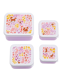 Lunch & snack box set: Bloementuin