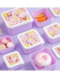 Lunch & snack box set: Bloementuin