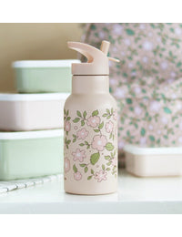 RVS drinkfles: Bloesems - roze