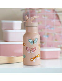 RVS drinkfles: Vlinders