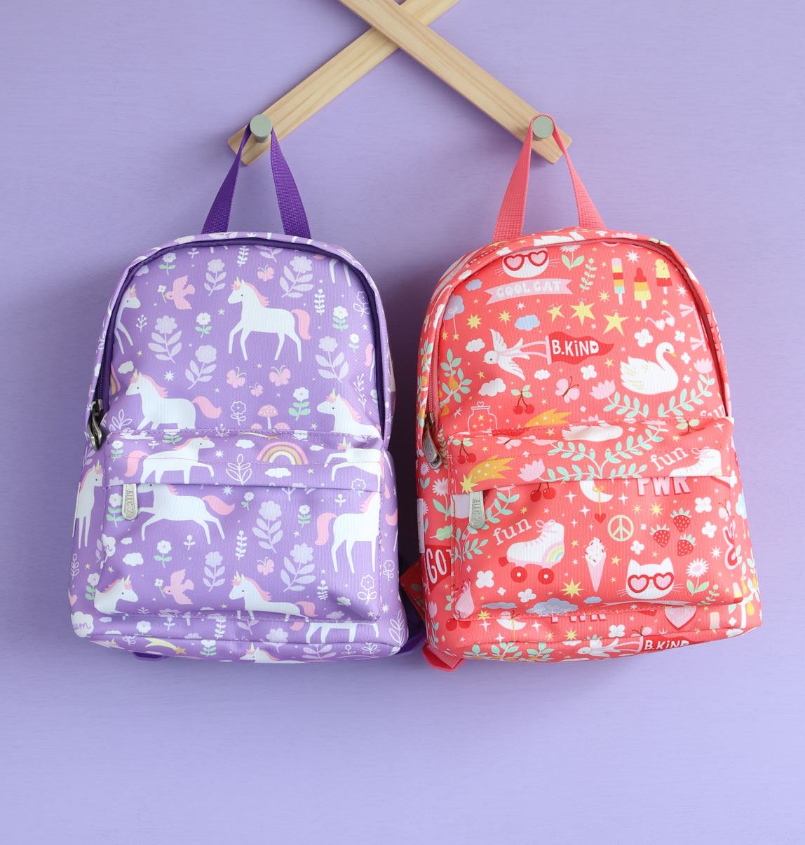 rugzakjes uit de Fun en de Unicorn collectie