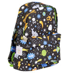 zijaanzicht van zwart rugzakje uit de Galaxy collectie