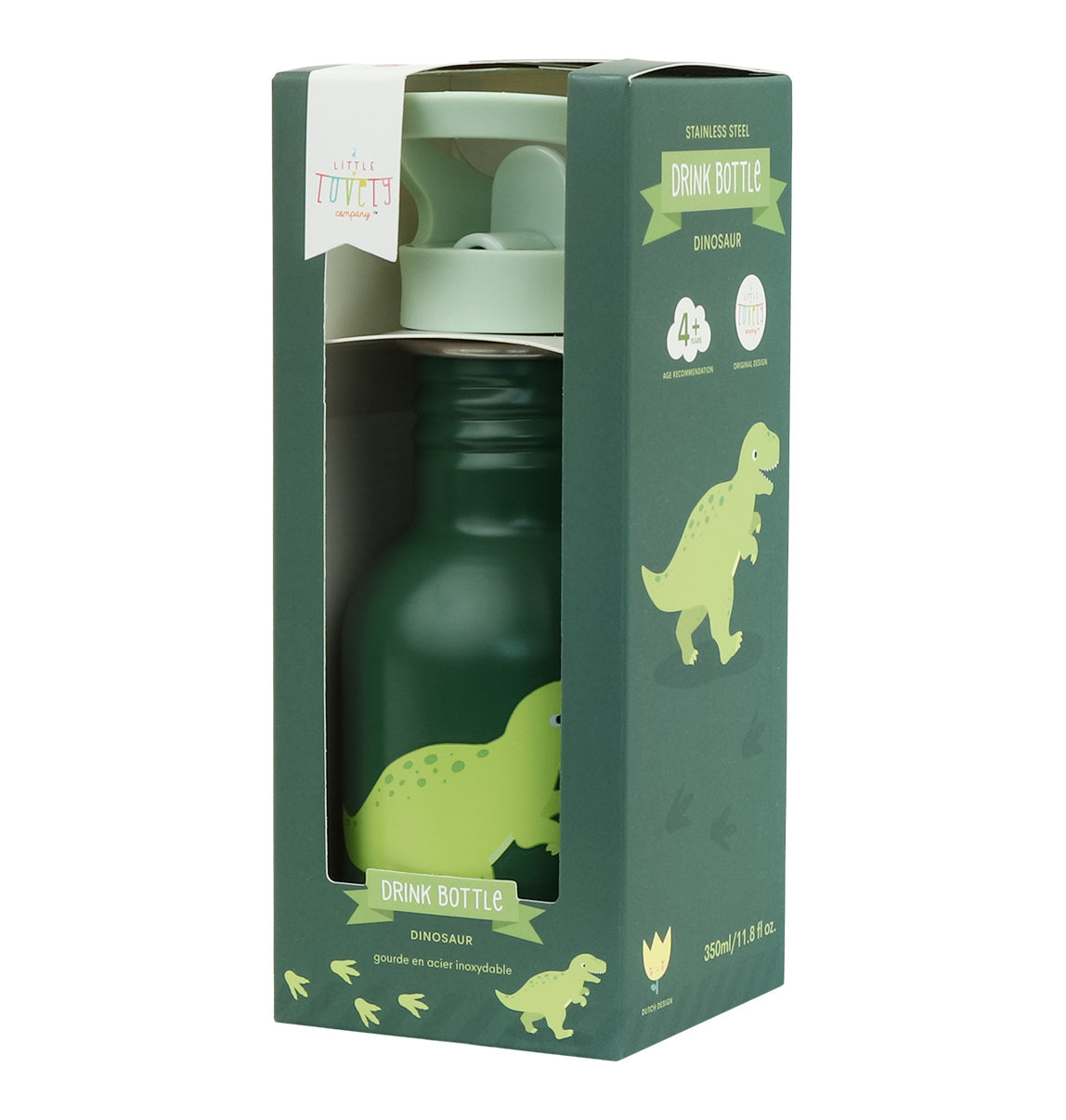 Kleine RVS drinkfles: Dinosaurus