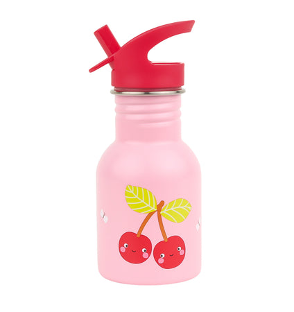 Kleine RVS drinkfles: Vrolijke kersen