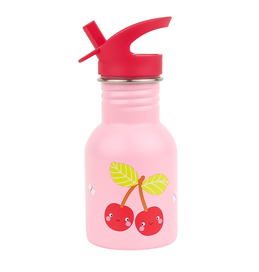 Kleine RVS drinkfles: Vrolijke kersen
