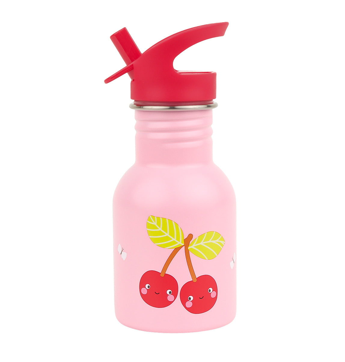 Kleine RVS drinkfles: Vrolijke kersen
