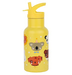 RVS drinkfles: Dierenvriendjes