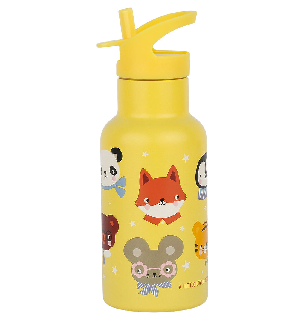 RVS drinkfles: Dierenvriendjes
