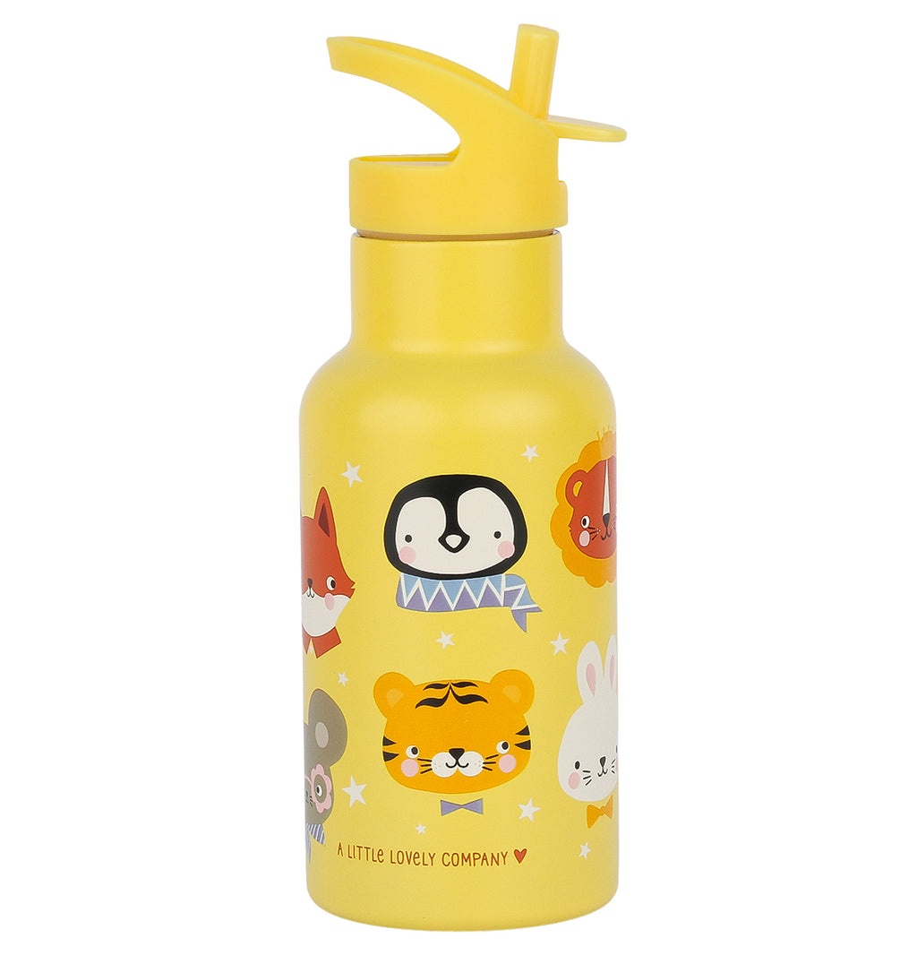 RVS drinkfles: Dierenvriendjes