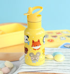 RVS drinkfles: Dierenvriendjes