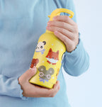 RVS drinkfles: Dierenvriendjes