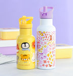 RVS drinkfles: Dierenvriendjes