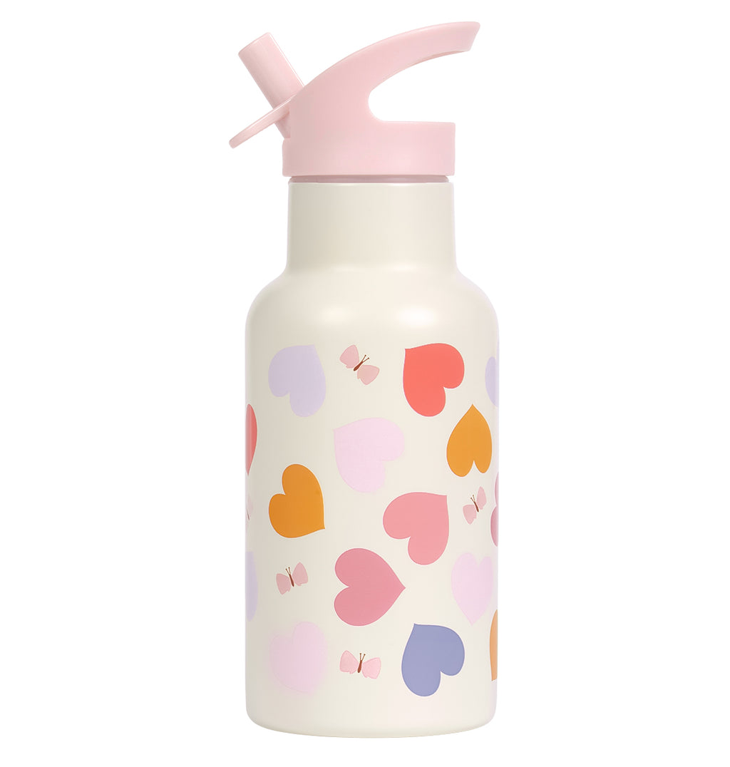 RVS drinkfles: Hartjes