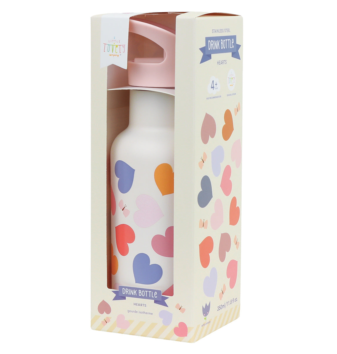 RVS drinkfles: Hartjes