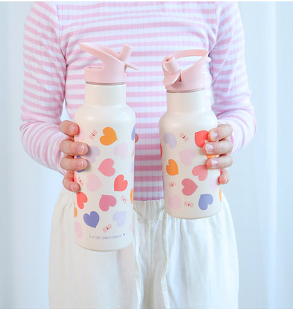 RVS drinkfles: Hartjes