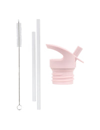 Dop, rietje & borstel set: Hartjes