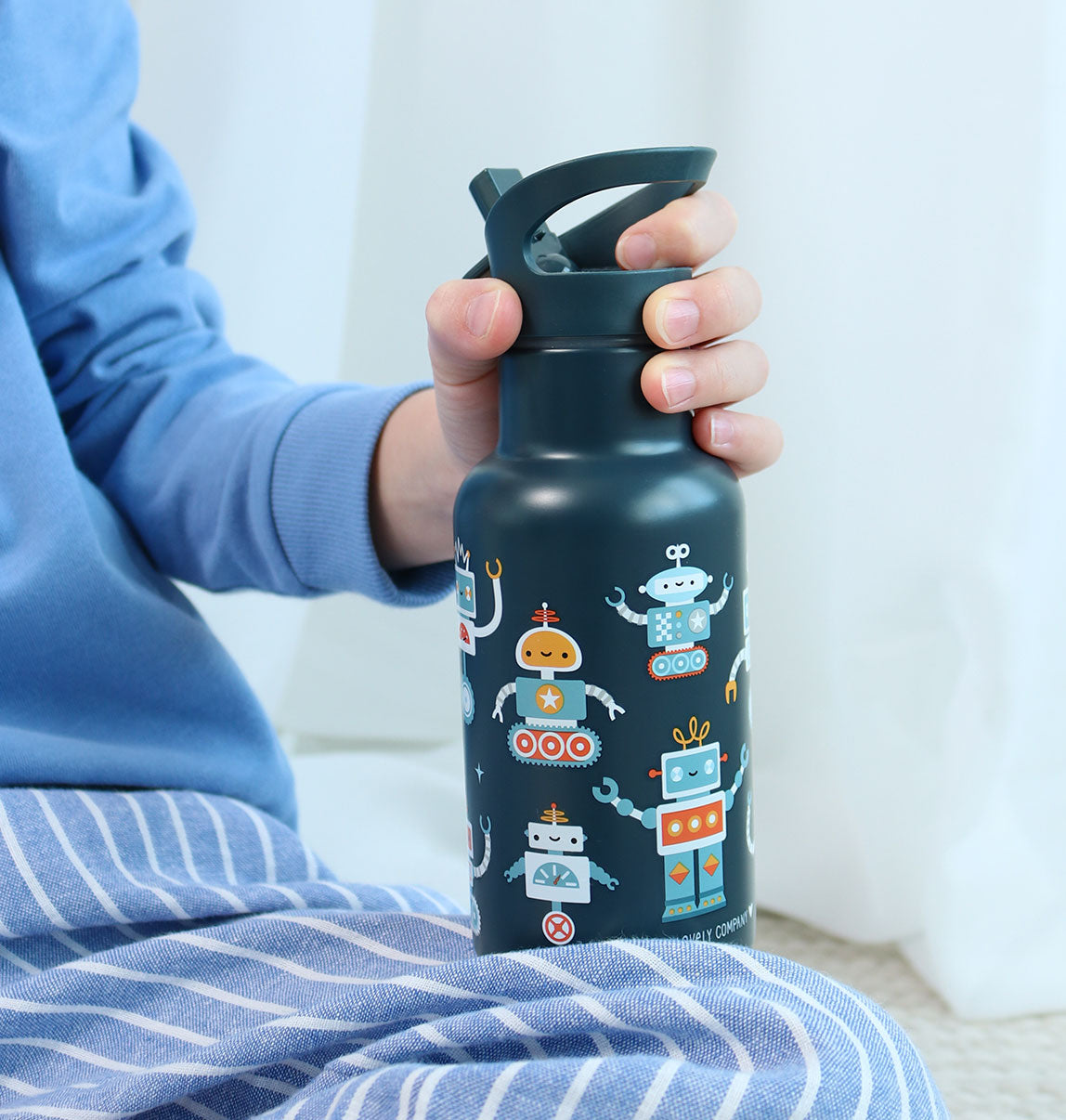 RVS drinkfles: Robots
