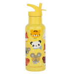 XL RVS drinkfles: Dierenvriendjes