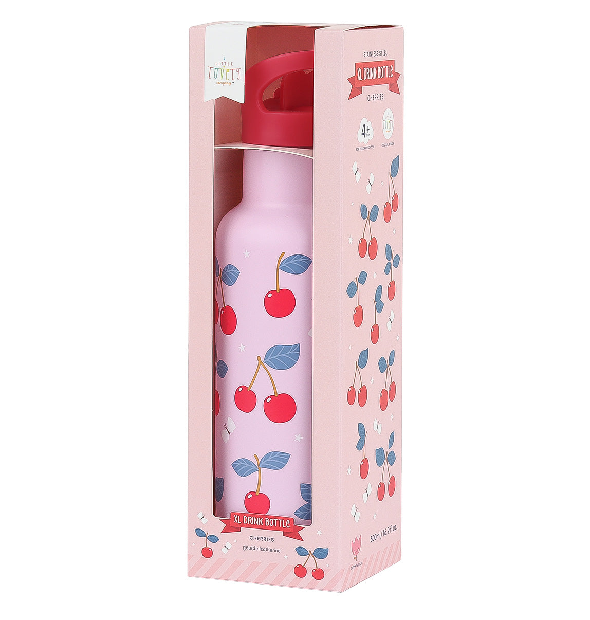 RVS drinkfles: Kersen