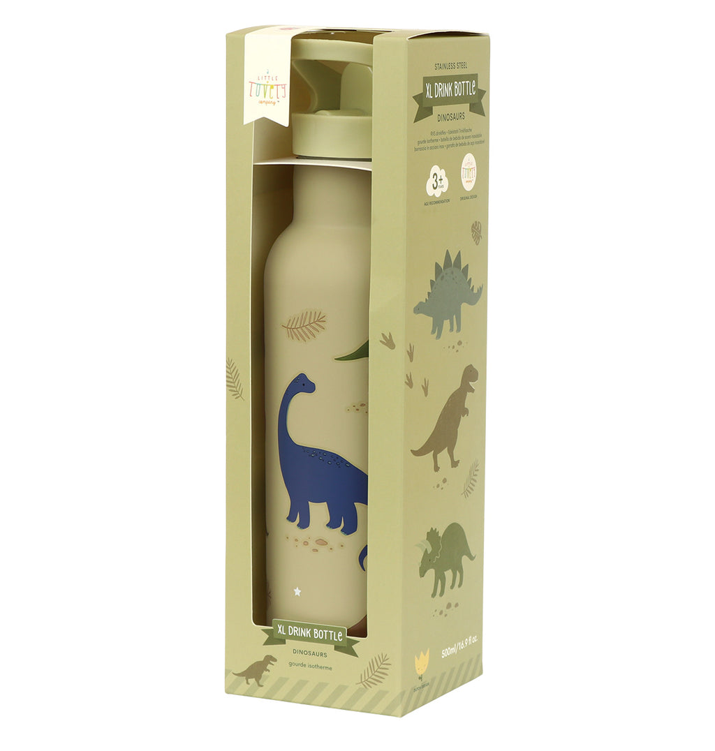 XL RVS drinkfles: Dinosaurussen