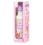 XL RVS drinkfles: Bloementuin