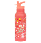drinkfles rvs in rood met lieflijke opdruk