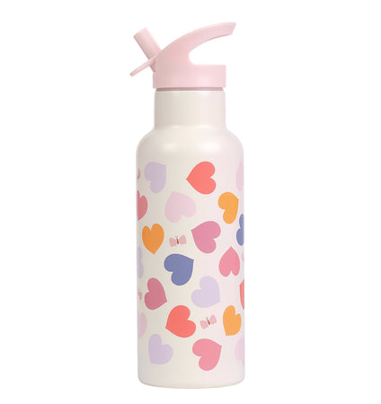 XL RVS drinkfles: Hartjes