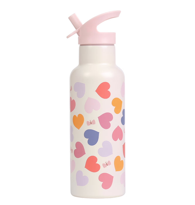 XL RVS drinkfles: Hartjes