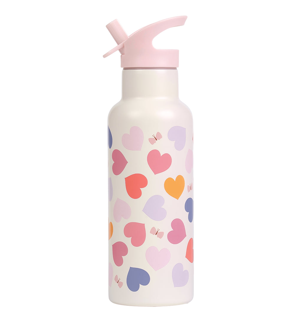 XL RVS drinkfles: Hartjes