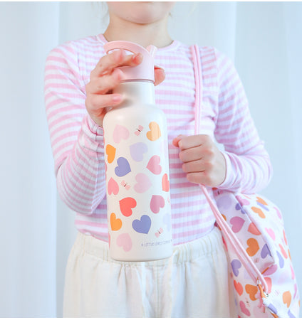 XL RVS drinkfles: Hartjes