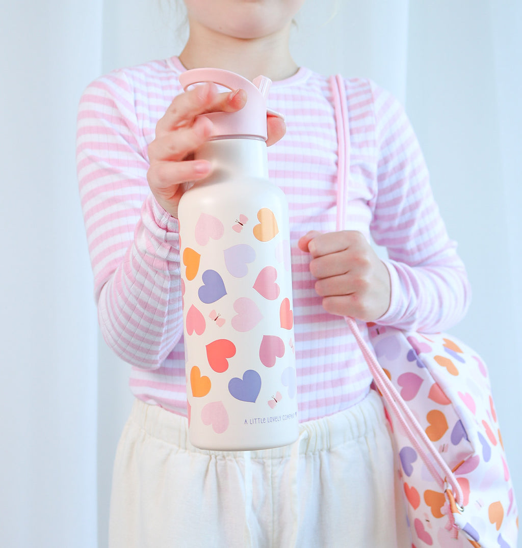 XL RVS drinkfles: Hartjes