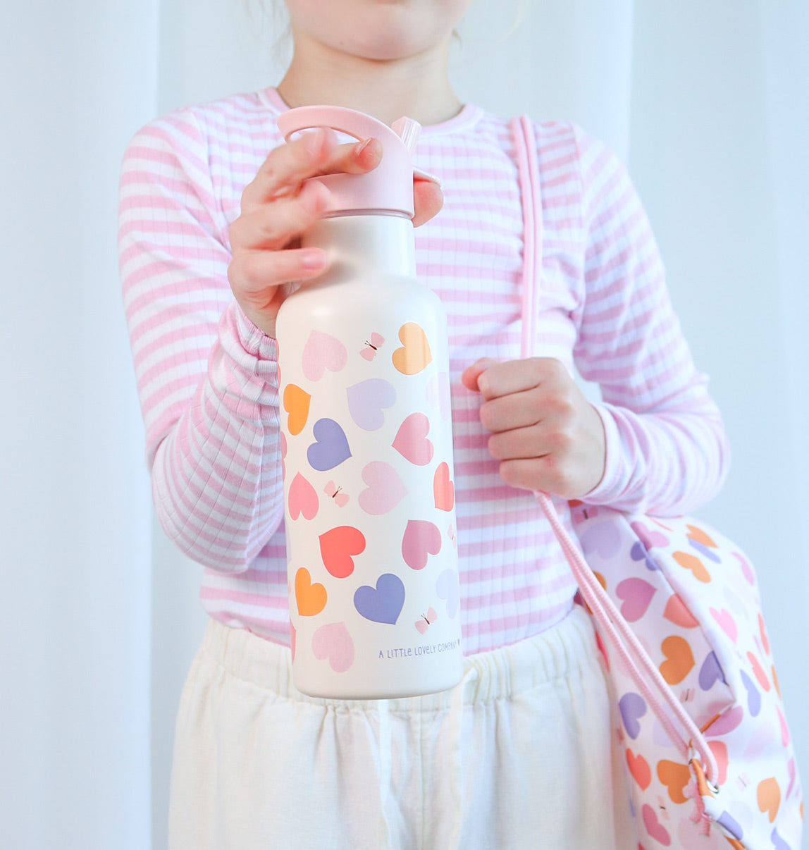 XL RVS drinkfles: Hartjes