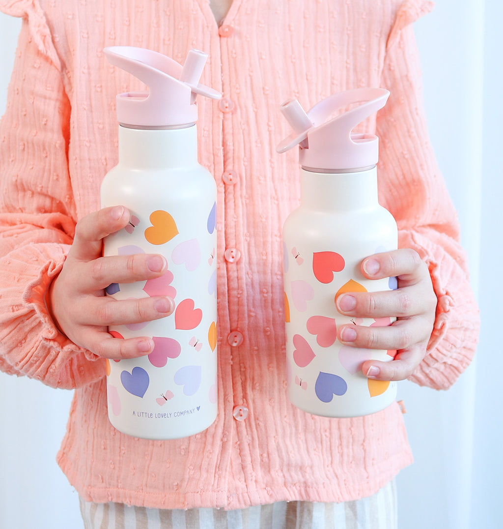 XL RVS drinkfles: Hartjes