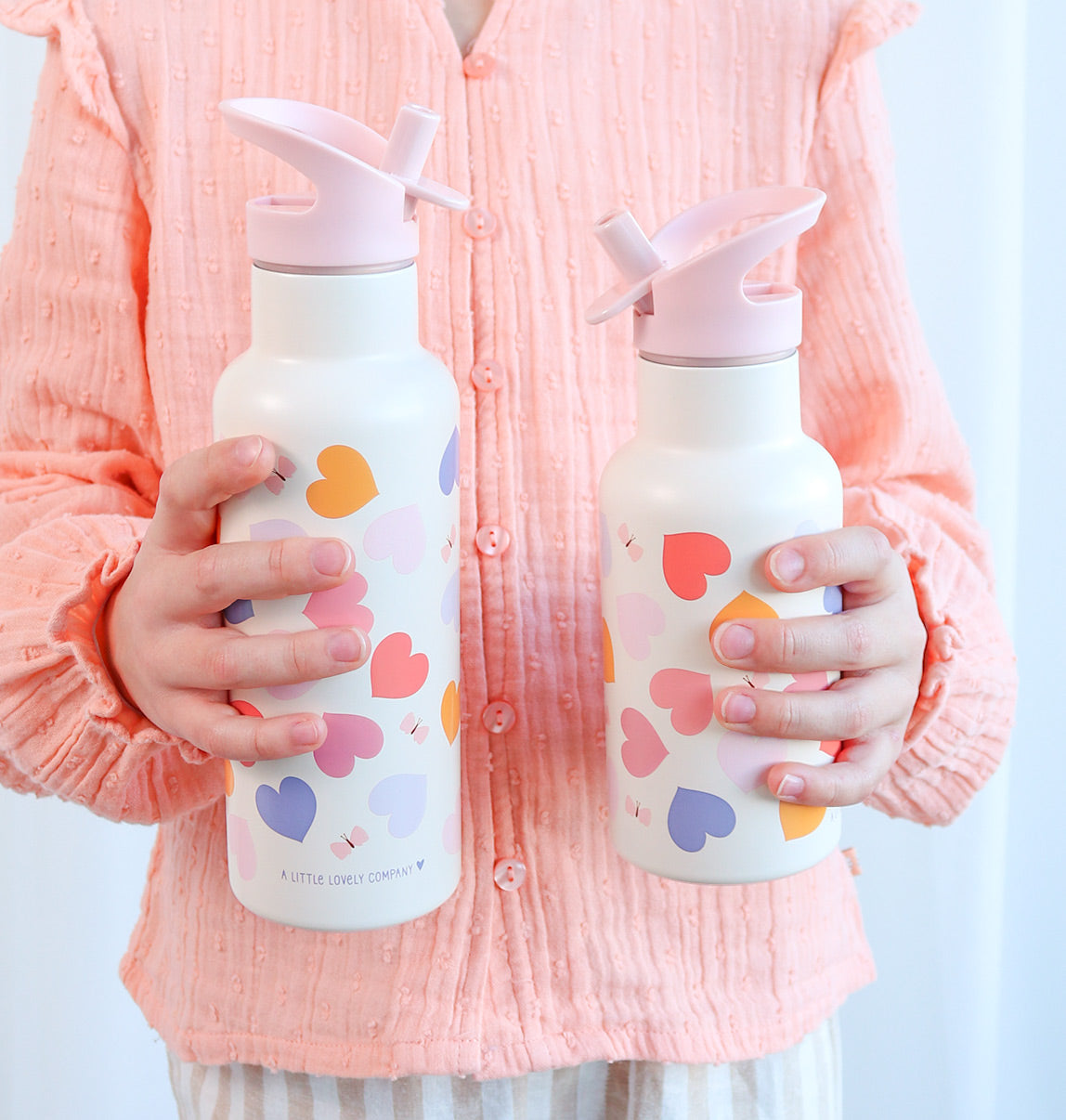 XL RVS drinkfles: Hartjes