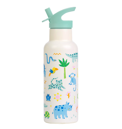 XL RVS drinkfles: Jungle