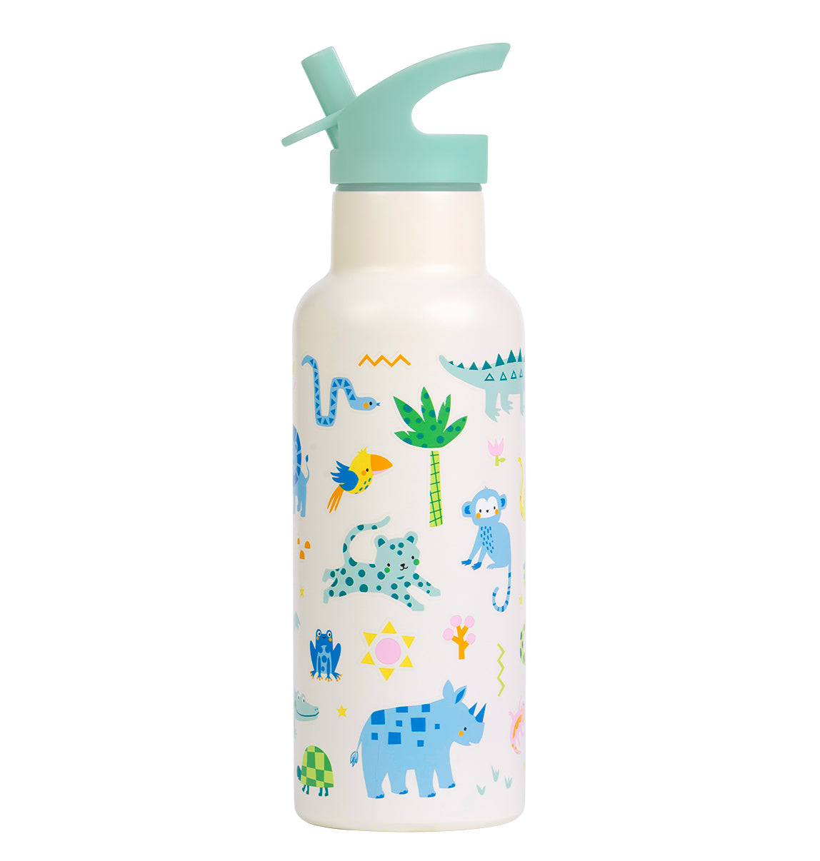 XL RVS drinkfles: Jungle