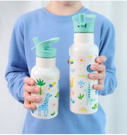 XL RVS drinkfles: Jungle
