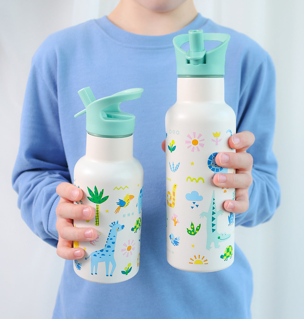XL RVS drinkfles: Jungle