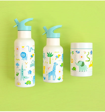 XL RVS drinkfles: Jungle
