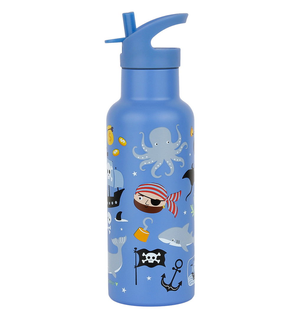 XL RVS drinkfles: Piraten