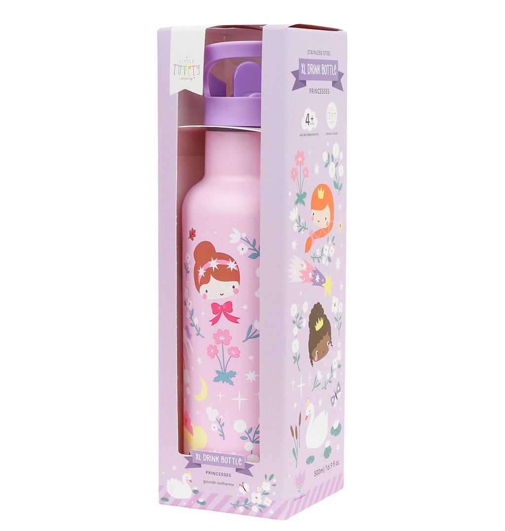 XL RVS drinkfles: Prinsessen